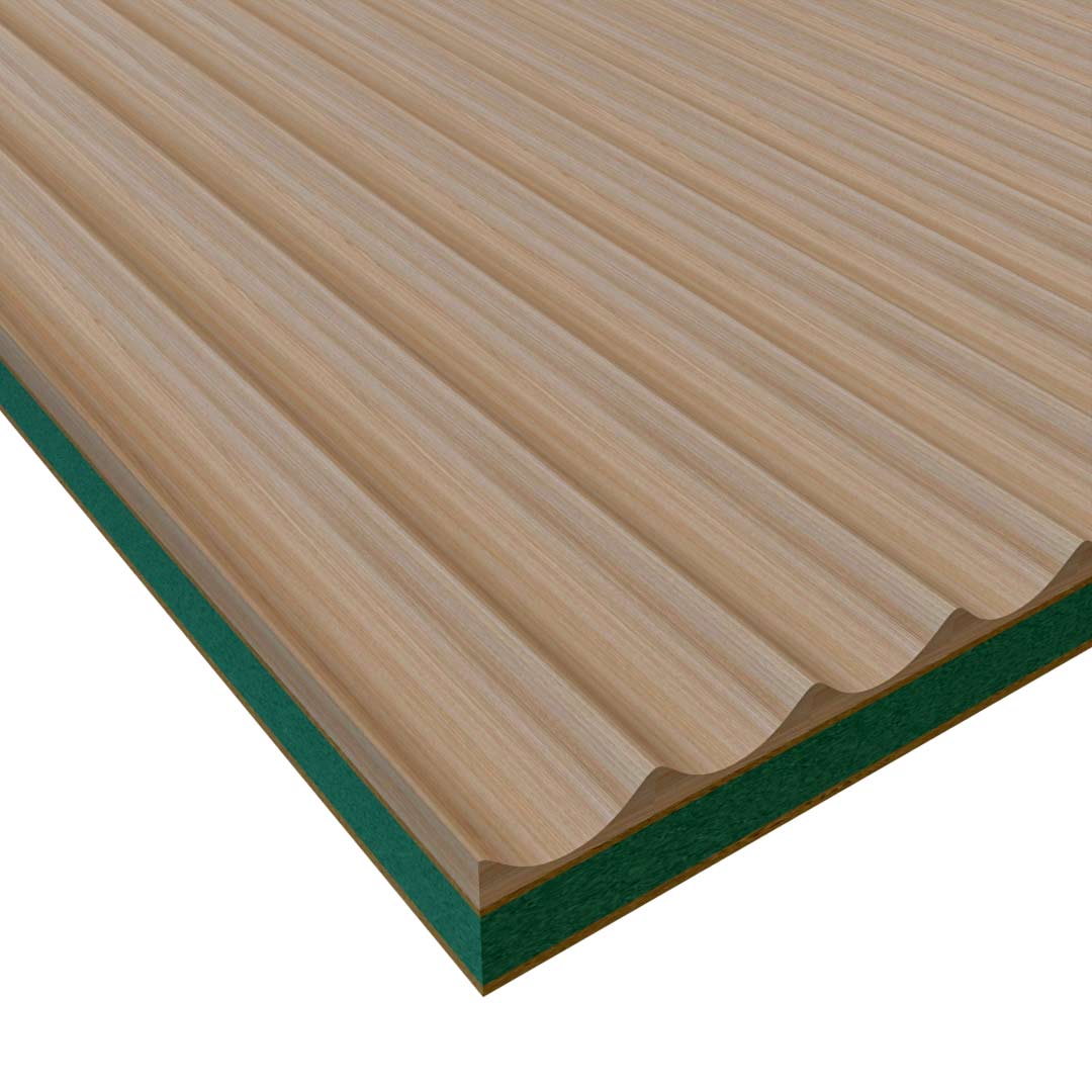 Legato Loops - 20mm Fluted Solid Wood Panels 5mm + Base panel Legato Loops - 20mm Fluted Solid Wood Panels 5mm + Base panel